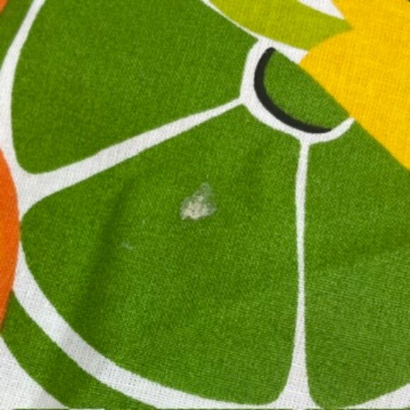 Summer Fruit Round Table Cloth Bright Colorful Watermelon Lime Oranges 70"-Flaws - Picture 7 of 9